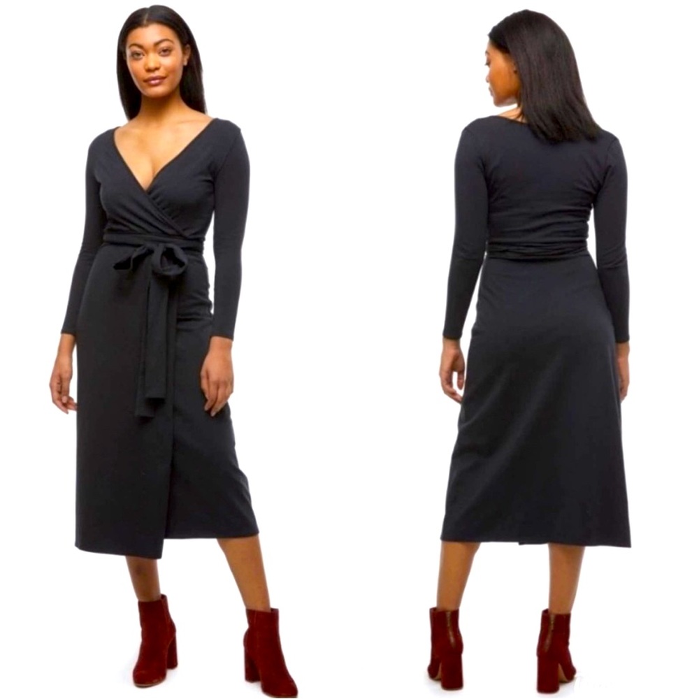 ABLE Faux Wrap Dress - L - EUC